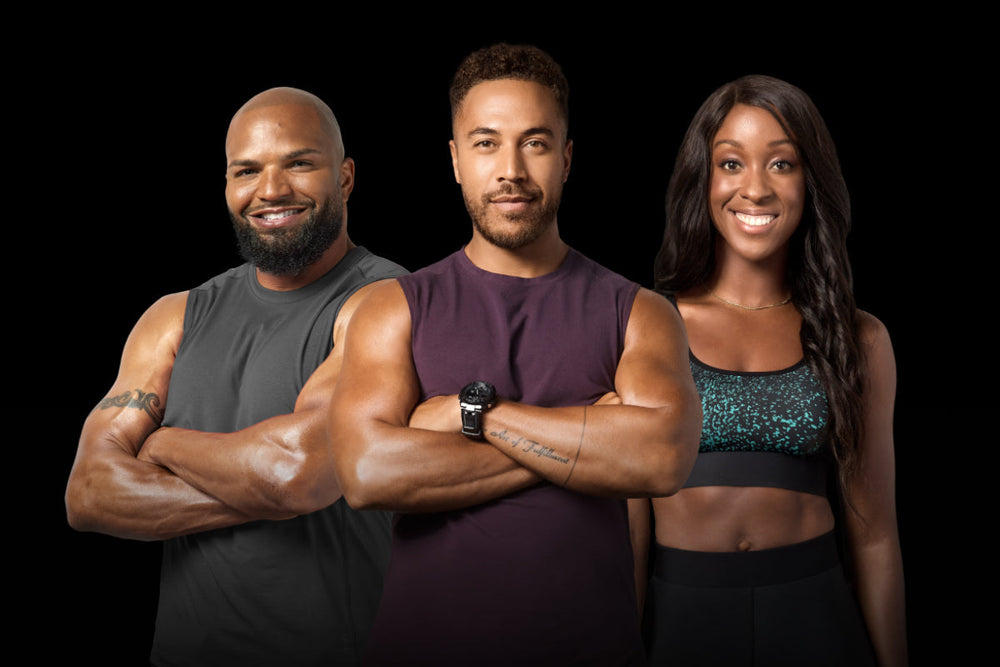 Image of Coach Brendon, Jared, and Allison to represent their live classes that give back to a cause.