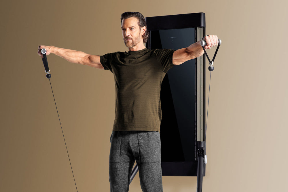 Tony Horton working out on Tonal