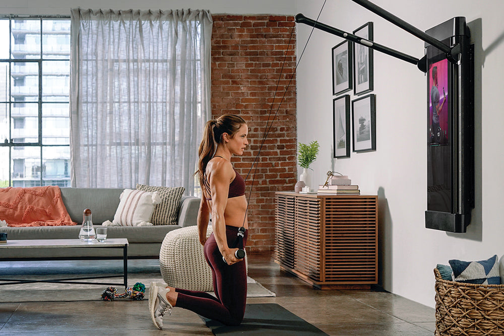 Tonal in an apartment home gym