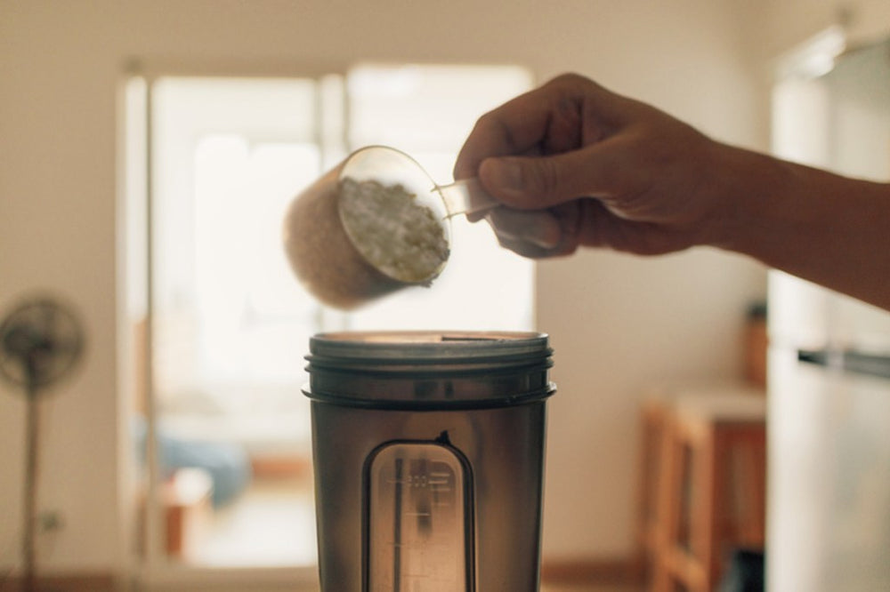 Creatine powder in a shake