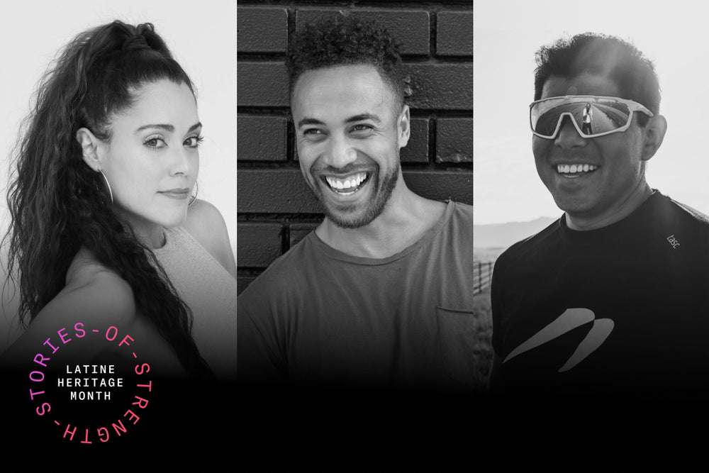 Image of Latine athletes: Frances Flores, Jared Rodriguez and Conrad Rodas