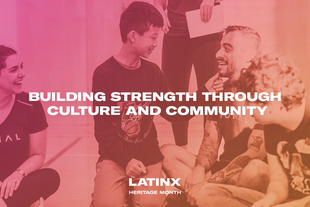 a colourful picture of people smiling at eachother