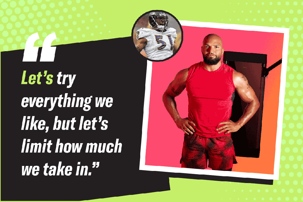 Tonal Coach Brendon quote about healthy eating on game day.