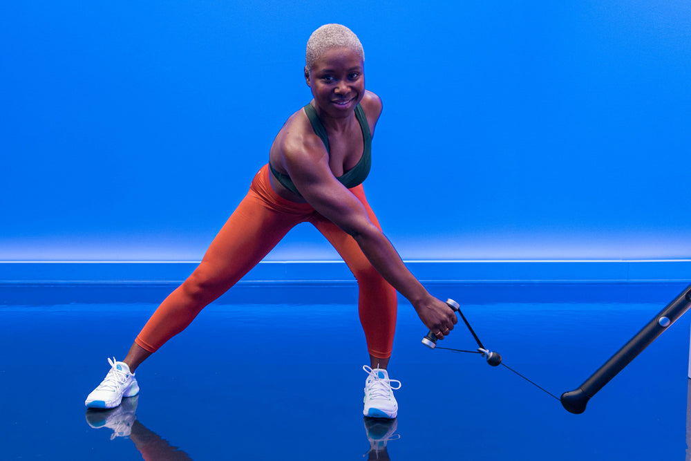 Tonal coach Tanysha Renee leading a Tonal program