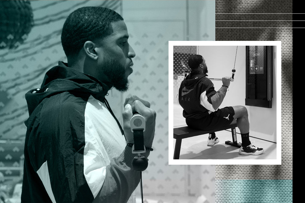 Football player Bobby Wagner at Tonal House in Los Angeles.