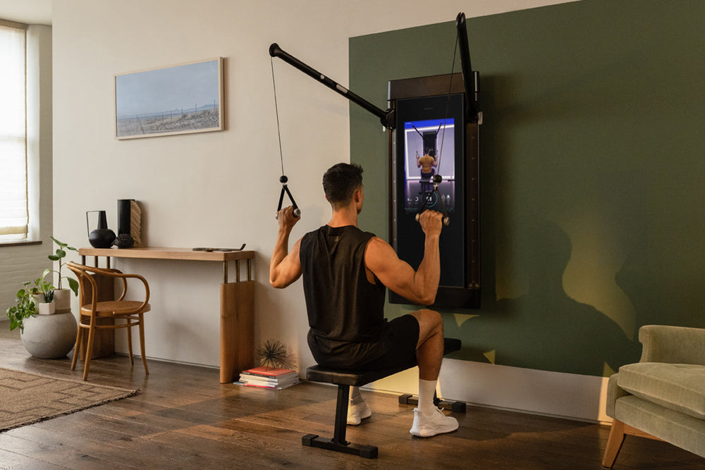 Lat pulldown on Tonal