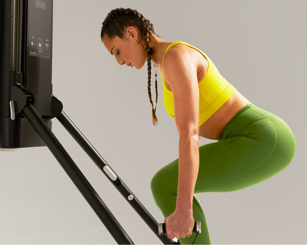 Tonal coach Kristina Centenari practicing a deadlift. 