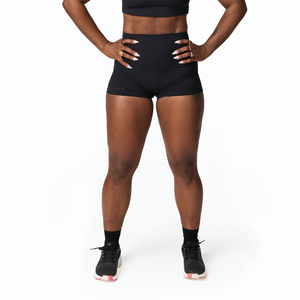 Woman wearing Tonal x Splits59 Airweight 3.5 inch short in Black