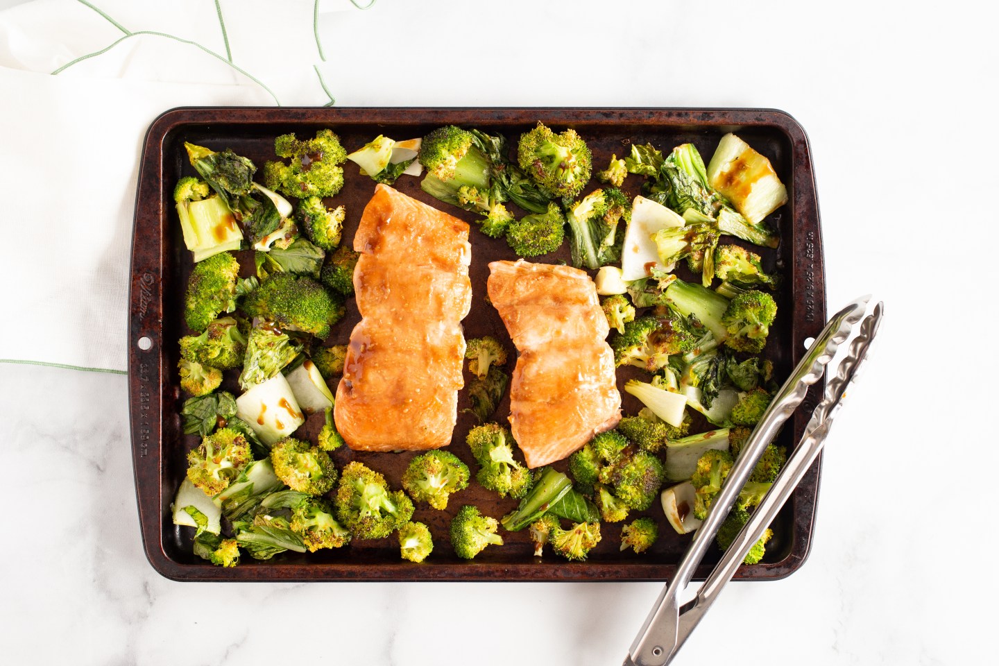 sheet pan miso glazed salmon recipe