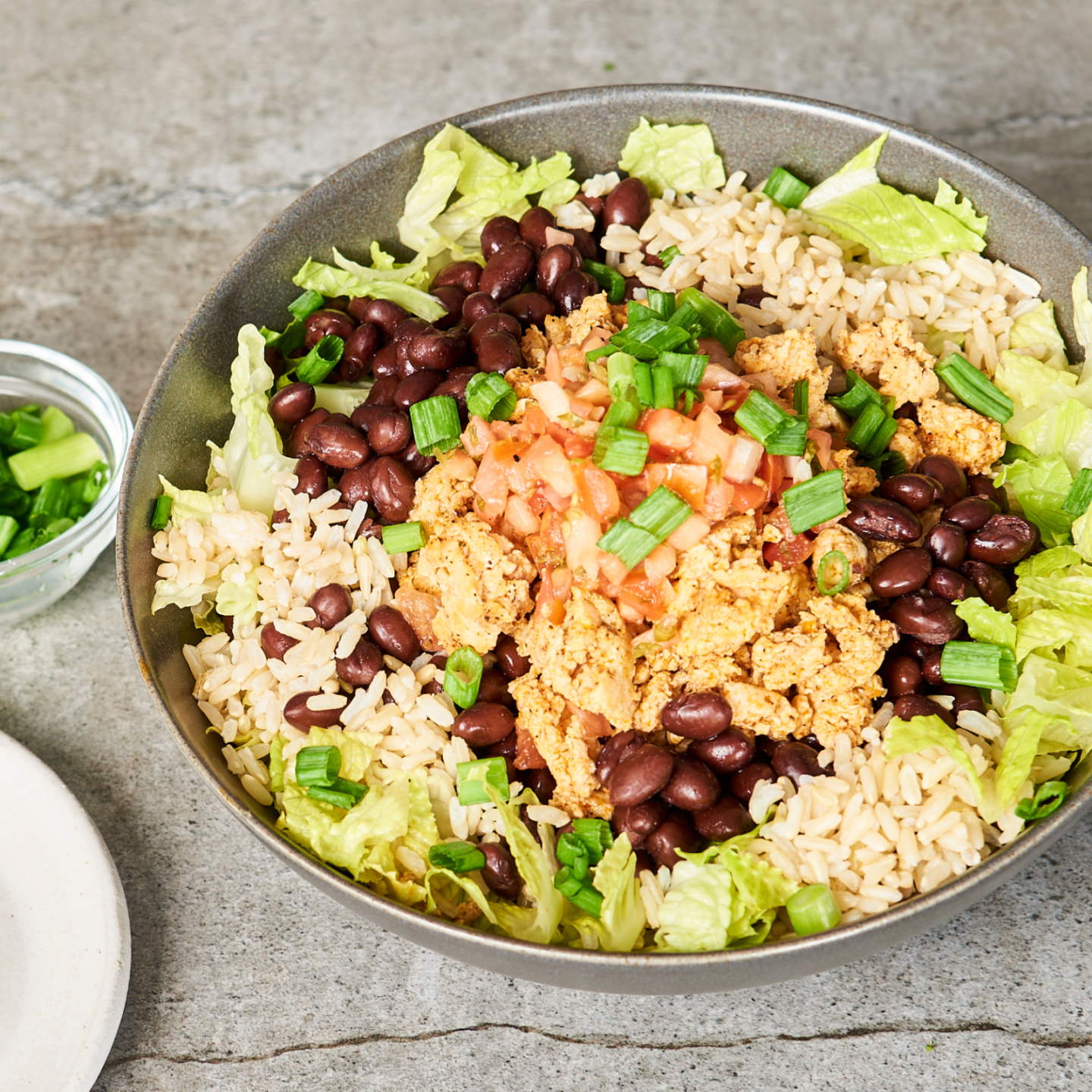 Ground chicken taco bowl